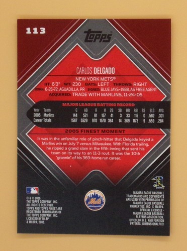 2006 Finest Baseball Base Cards - Pick Your Card - Picture 173 of 223