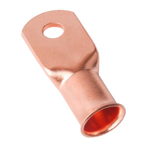 5x 3/0 Ga AWG 5/16" Stud Ring Cable Lug Crimp Bare Copper Terminal Non-Insulated - Picture 3 of 3
