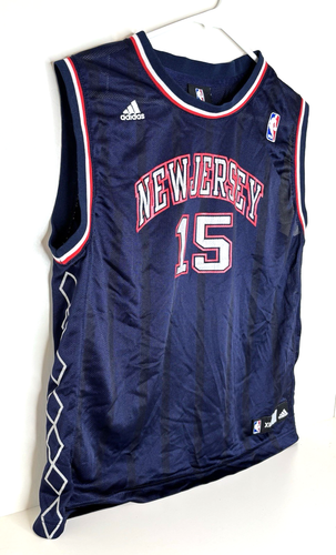 Adidas New Jersey Nets Youth XL 18-20 Vince Carter #15 NBA Basketball Jersey - Picture 2 of 7