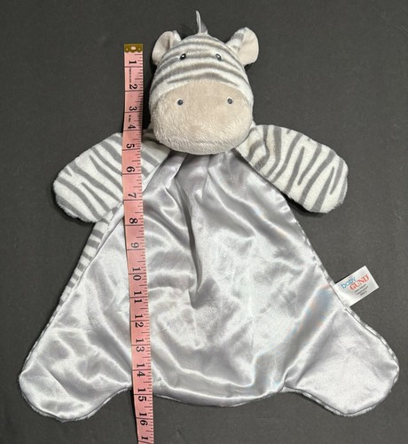 Baby Gund Zeebs Zebra Huggybuddy Lovey Sicherheitsdecke grau weiß gestreift Plüsch - Bild 11 von 12
