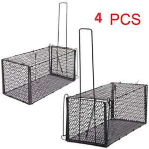 New Humane Live Catcher Rat Vermin Rodent Cage Traps Pest Metal Mouse Trapper