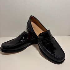 Cole Haan Women's Lana Luxe Penny Loafer Black Patent Leather, size 7