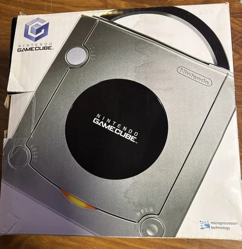 Nintendo GameCube Game System Black w/Indigo Controller Game with Box Cables