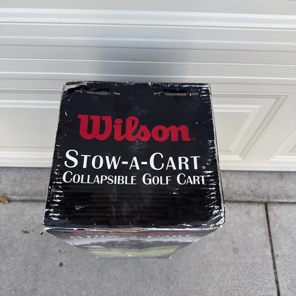 Wilson Push Pull Collapsible Folding Golf Cart Caddy Stow-A-Cart W361 VTG 1997 - Image 2 of 4