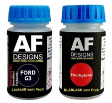 Lackstift für FORD G3 Panther Black Pearl + Klarlack je 50ml Autolack Basislack 
