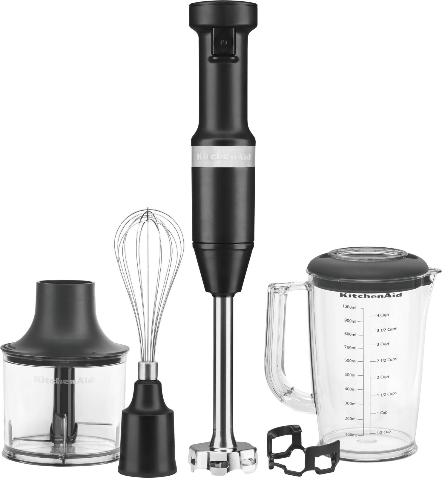 Kitchenaid 5KHBV83EBM Mattschwarz Stabmixer Handmixer Pürierstab Schneebesen NEU