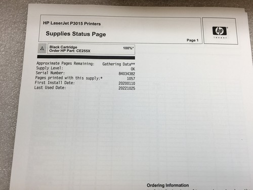 HP LaserJet Enterprise P3015n Laser Printer CE527A 39k Pgs With Toner: 100% - Picture 9 of 12