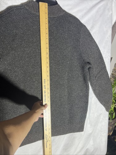 Pendleton Men's 1/4 Zip Washable Shetland Wool Pullover Sweater Size L Brown Grn - Picture 16 of 18