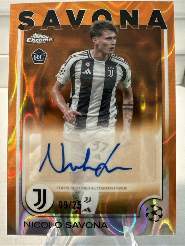 Nicolo Savona Orange Refractor Auto 09/25 Urfa Club Competitions Auto 08/25 RC