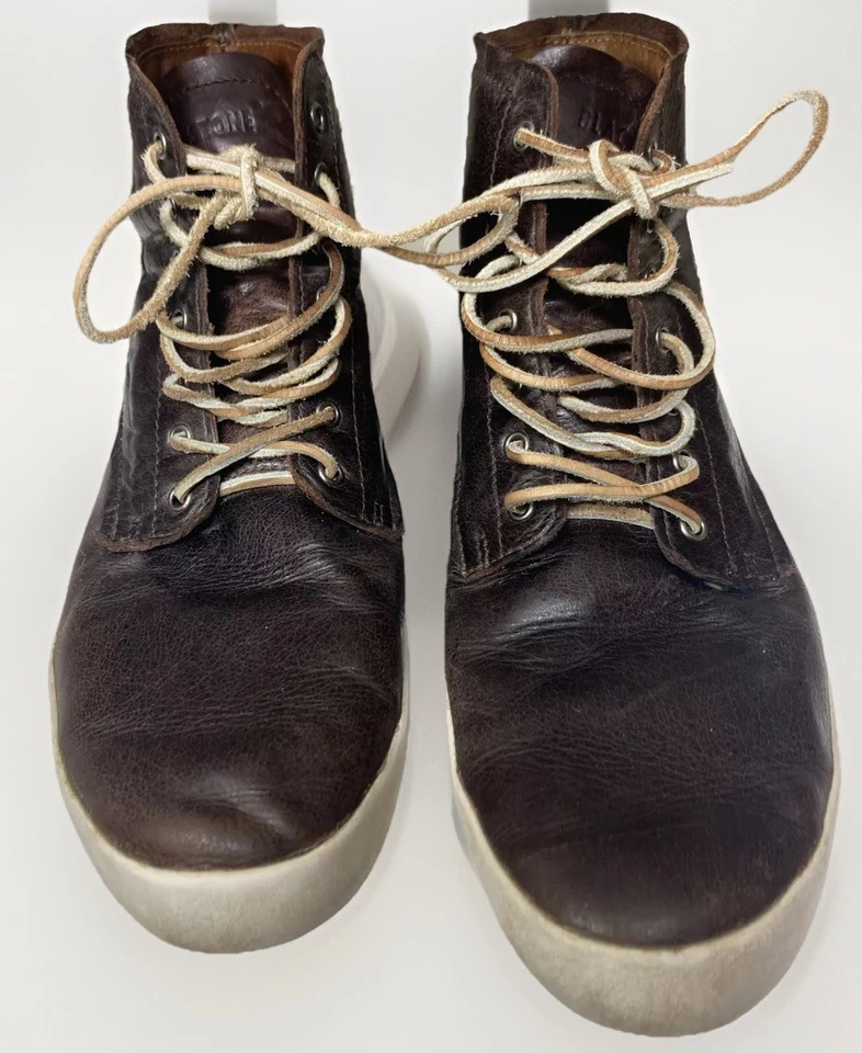 Blackstone 皮革棕色靴子鞋女式 12 男式 10 美国时尚荷兰设计师 — 第 2/4 张图片