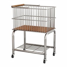 2-poziomowy kosz z drutu rolkowego wielofunkcyjny sorter do prania zdejmowane kosze