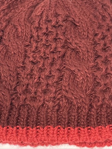 Gorro tejido con cable The North Face banda polar borgoña naranja OS esquí al aire libre - Imagen 3 de 18