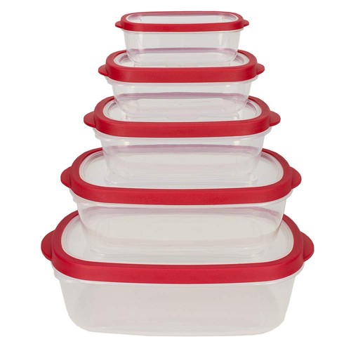 5 Piece Storage Container Set with Vent (Rectangle)
