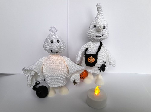 Halloween Herbst Deko Eierwärmer Eierbecher-Geister Gespenst- Kürbis Teelich - Bild 2 von 9