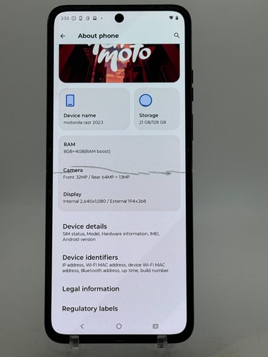 Motorola Razr 2023 - Black - 128GB - (T-Mobile) - Smartphone - functional - Photo 3 sur 8