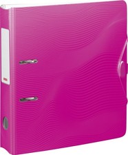 Brunnen Wave Folder A4 Pink Wide Spine Width 7 cm Always Flat Stylish Wave Desig
