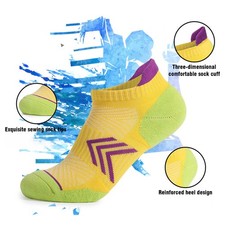 Women's Running Socks Padded Sports Socks Ankle Socks Breathable Cotton XCBC