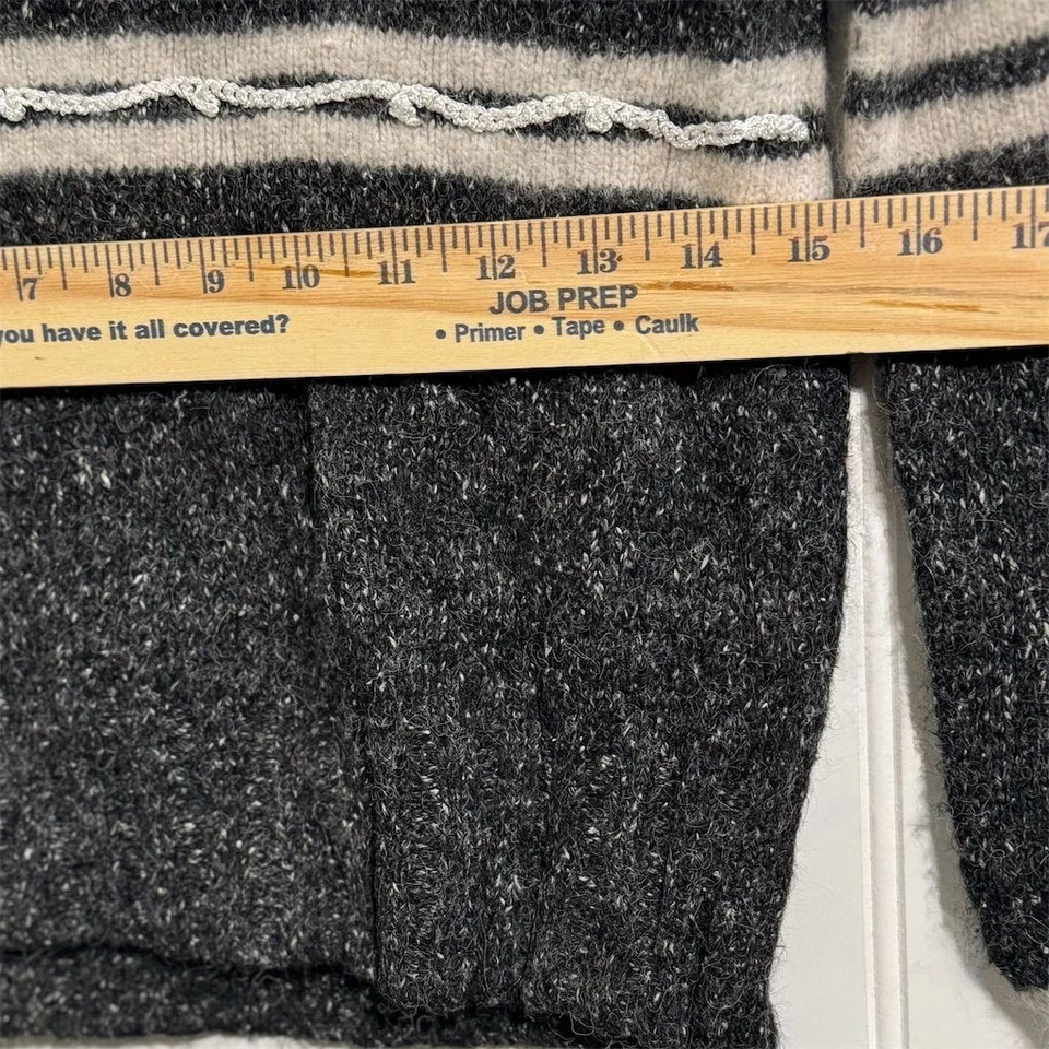 Suéter para mujer Dressbarn vintage floral cuello alto negro talla S Foto 4 de 4