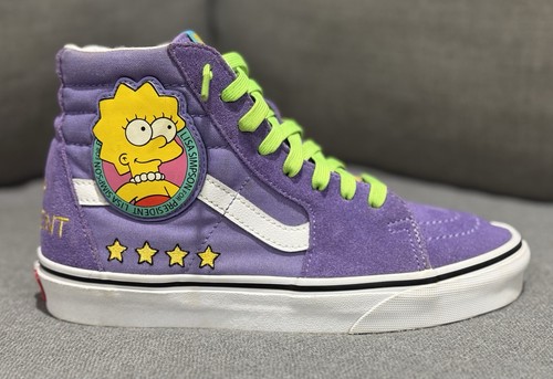 Vans The Simpsons Lisa For President Sneakers Size Men’s 6 Women’s 7.5