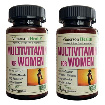 (2 Pack) Vimerson Health Multivitamin For Women All-in-One Energy 30 Tablets NEW