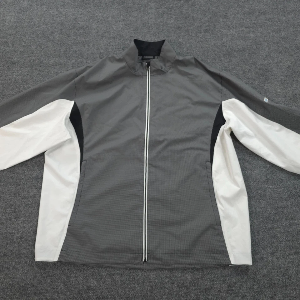 Footjoy Jacket Mens XXL Grey Dryjoys Hydrolite Rain Performance Golfing Prep - Image 3 of 4