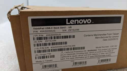 OPEN BOX Lenovo ThinkPad Universal USB-C Dock Gen2 40AS0090US 40AS + AC FREE S/H - Picture 8 of 8