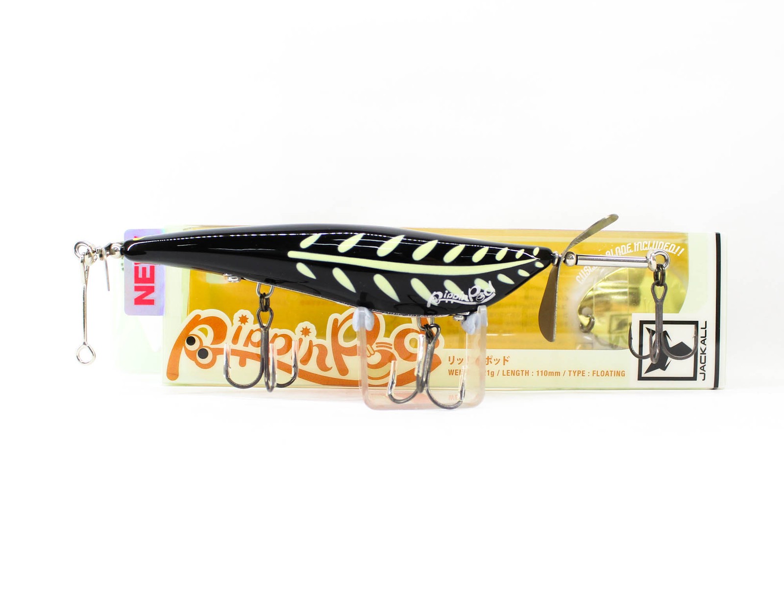 Jackall Rippin Pod 110mm 21 grams Floating Lure Honehone Black (2744)