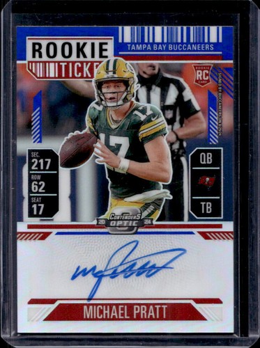 2024 Contenders Optic Michael Pratt Rookie Ticket RPS Auto RC Blue Prizm #/75