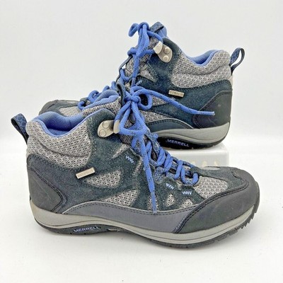 Merrell Hiking Boot Women 6.5 Granite Periwinkle Zeolite Waterproof Mid J211042C