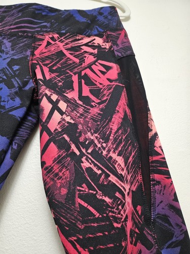 Lululemon mehrfarbig rosa blau schwarz Mesh Leggings Größe 6 - Bild 4 von 12