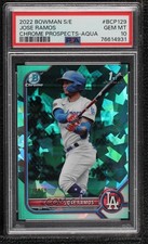 2022 Bowman Sapphire Edition Chrome Prospects Aqua 30/55 Jose Ramos PSA 10 0a6