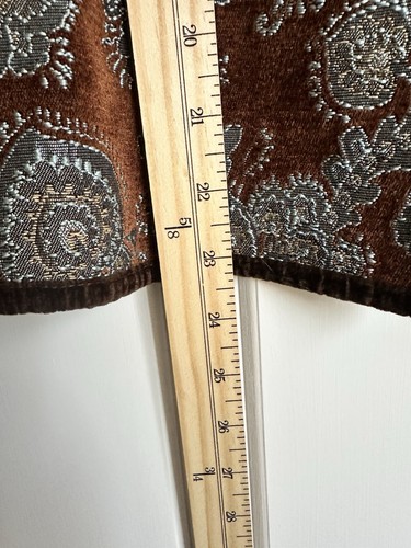 KANGURA Women’s Cropped Brown Teal Tapestry Jacket Sz L - Picture 7 of 7