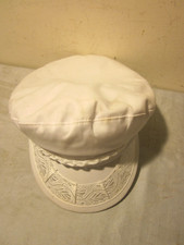 Original White Greek Fisherman's Cap - Cotton 100 No. L-7 3/8