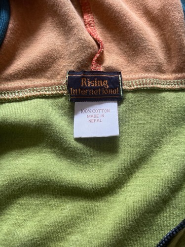 Women's Rising International Hoodie Multicolor Full-Zip XL Hippie Boho Festival - Picture 3 of 8