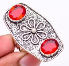 Mozambique Garnet Gemstone 925 Silver Plated Jewelry Ring s.6.5 M1536
