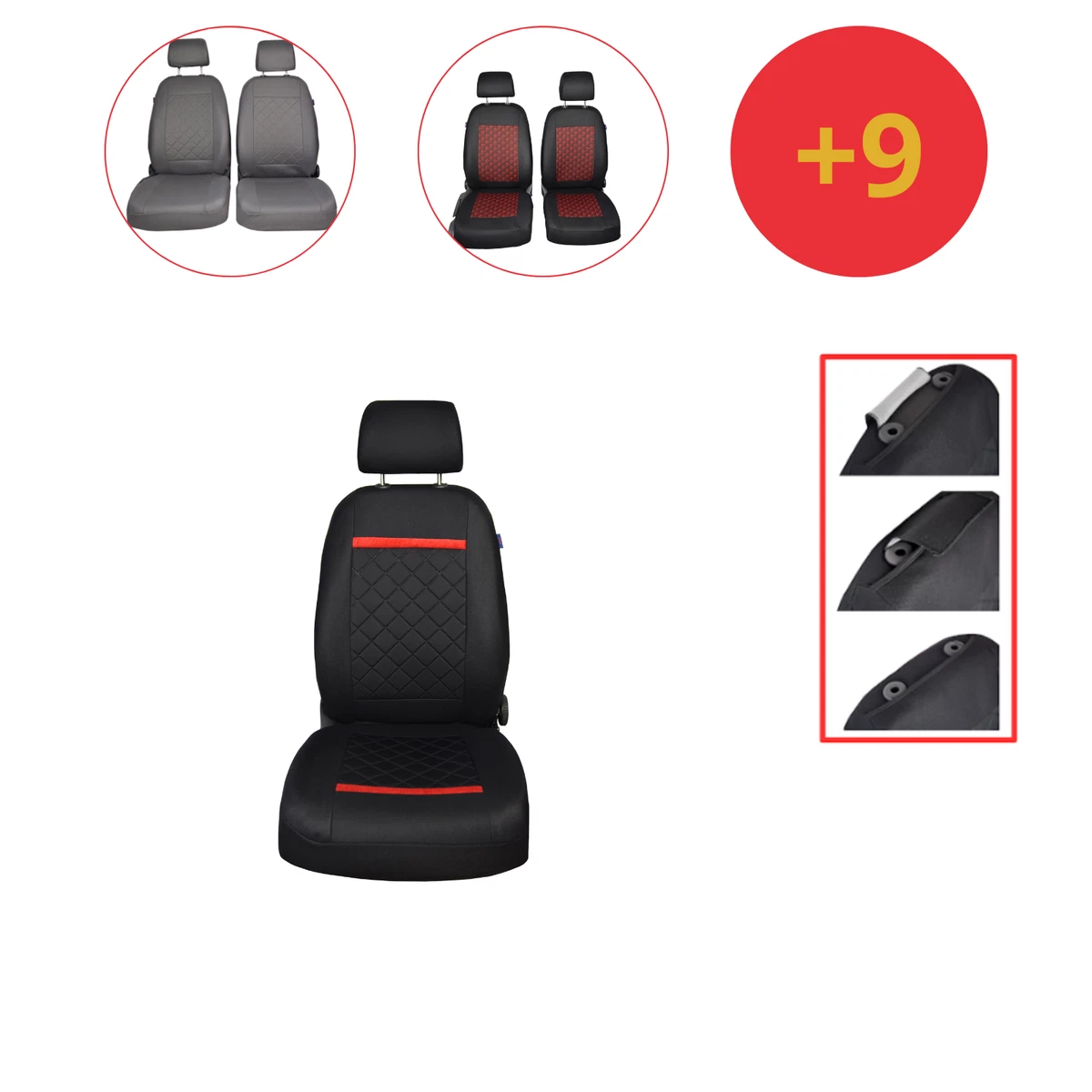 Coprisedili Per Fiat Freemont  2011-2016  - Fodere Sedili Universali Set Coprisedili Auto Auto Dekor Xr Giallo 30378 4