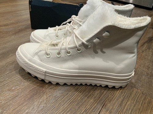 Converse Chuck Taylor All Star White Lift Ripple High Top 562423C Women's 6.5 - Picture 2 of 8