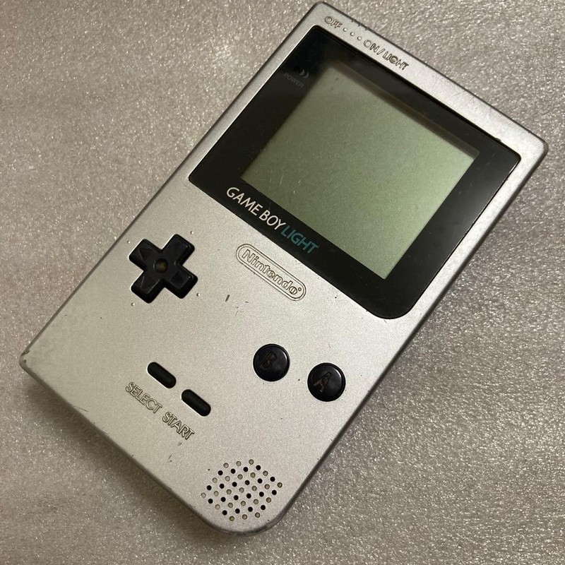 Nintendo Game Boy Light SILVER console MGB-101 GB AA×2 Japan Gifts retrospective