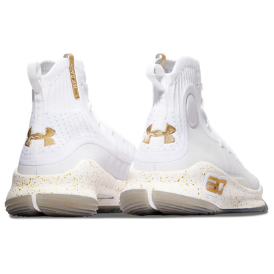 Under Armour Curry 4 Retro White Gold 1298306-111 Men's 7.5