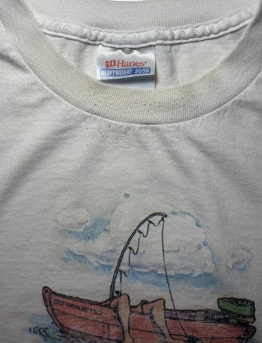 Camisa de Pesca Divertida Años 90 Camiseta de Pescador Hombre Viejo Para Hombre XL Usada - Imagen 5 de 7