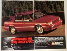 1989 Dodge Spirit Es Two Page Print Ad Introducing 1989 Dodge Spirit Es Two Page Print Ad Introducing