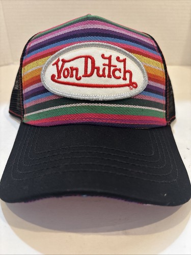VonDutch Truckermütze mehrfarbig Druckknopf passt brandneu mit Etikett