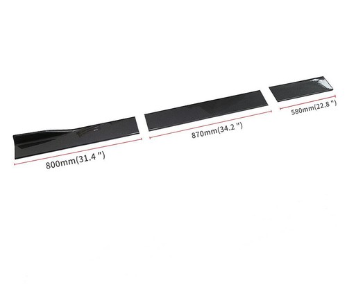 Carbon Fiber Look Side Skirt Extension For Mercedes Benz W205 W204 W212 86.6" - Bild 20 von 22