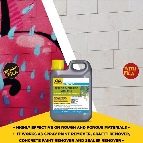 , PROSTRIP, Paint Stripper and Graffiti Remover, Paint Remover for Concrete, ... - Picture 3 of 4