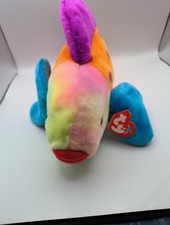 TY - BEANIE BUDDY "LIPS" Rainbow FISH STUFFED PLUSH TOY With Tags 1999