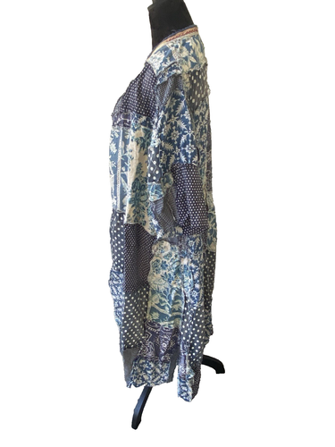 Magnolia Pearl Patchwork Emporium Kimono Navy Multi Wendejacke - One Size - Bild 9 von 16