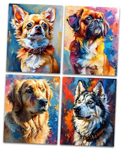Dog Canvas Wall Art Prints,Lovely Dog Canvas Wall Art,Cute Dog Canvas Wall Art