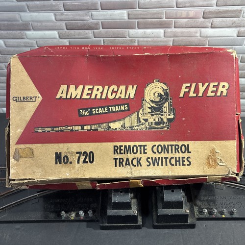 Set American Flyer 720 Remote Switches With Red Box, 3/16” Scale, As-Is, Parts - Picture 10 of 17