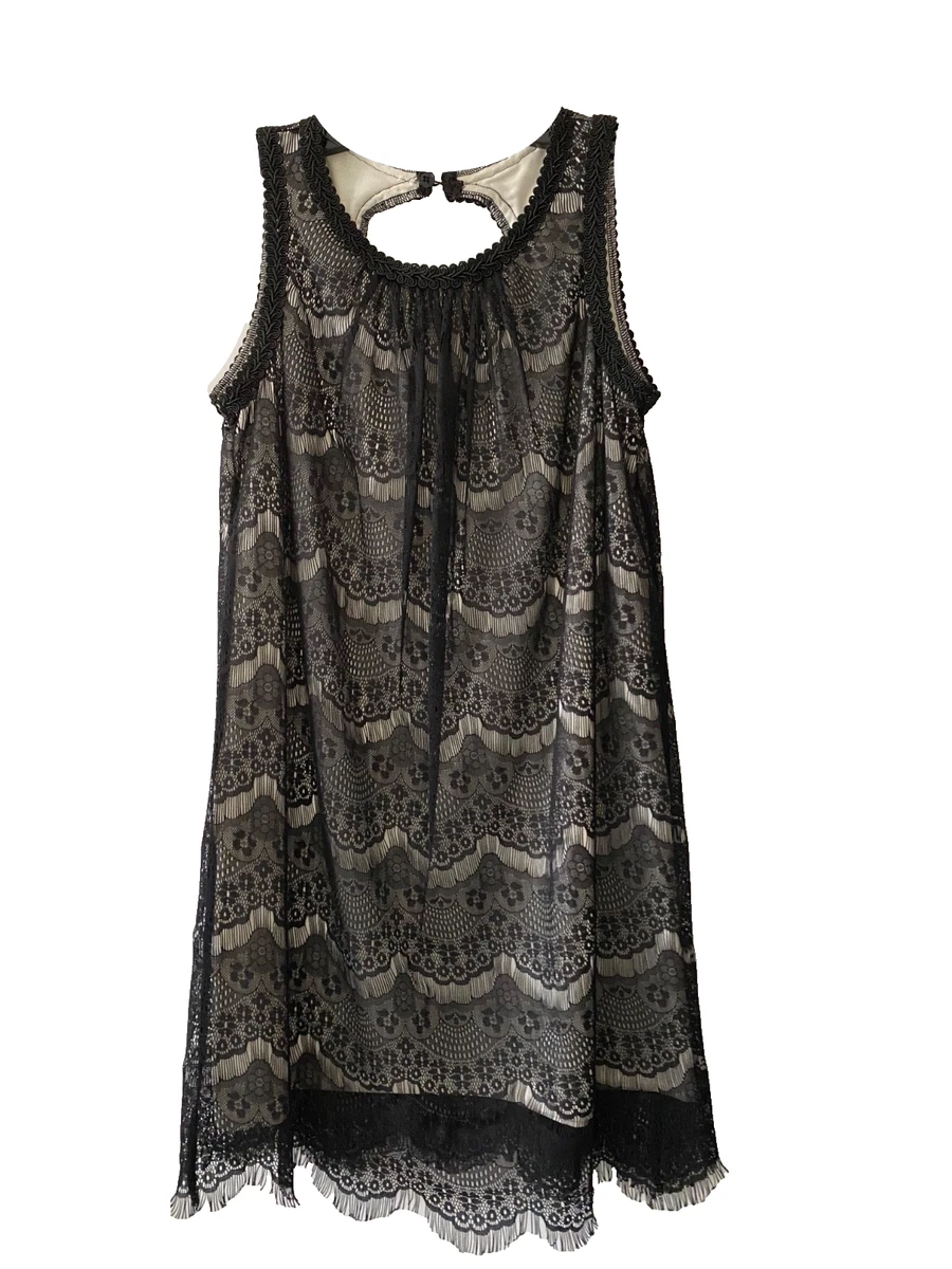 knee length dresses for ladies All Lace Girls Dress with V Back & Bow and Thick Pearl Trim 10 / Champagne main image 1