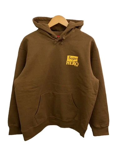 Supreme Felpa con Cappuccio 22SS ANTIHERO Felpa con Cappuccio M Cotone Marrone Usata